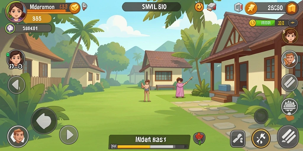 Tampilan awal game yang menarik dan mudah dipahami.