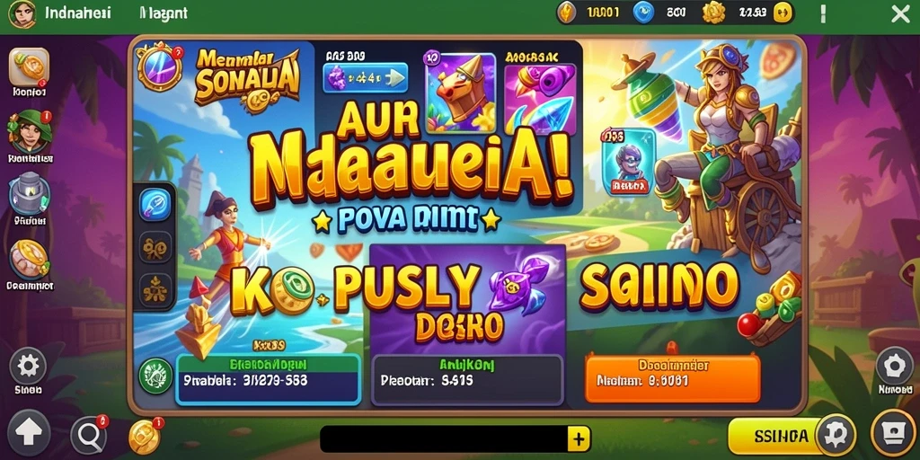 Tampilan menu utama yang menarik dan interaktif.