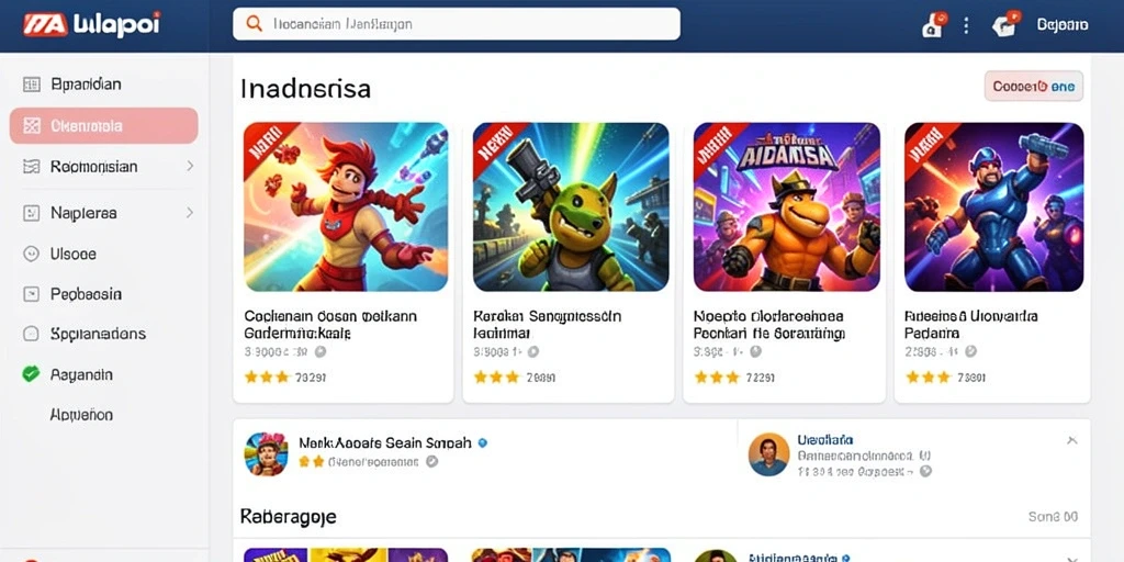 Tampilan utama game yang menarik dan intuitif.