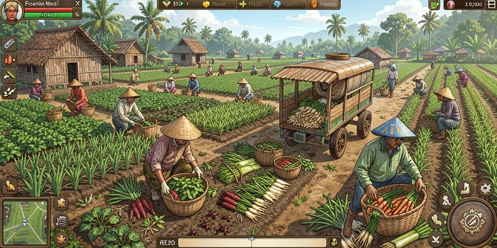 Tangkapan layar menunjukkan karakter utama dalam aksi.