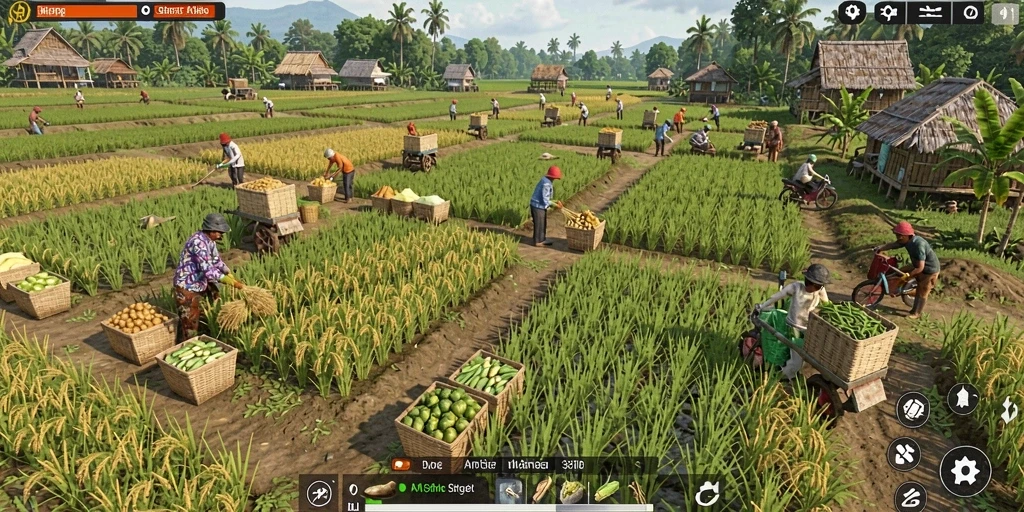 Screenshot menunjukkan grafis yang menawan dalam permainan.