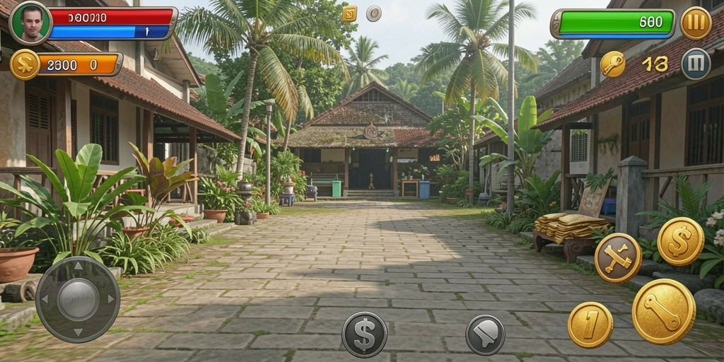 Tampilan awal game ZK6 dengan karakter menarik.
